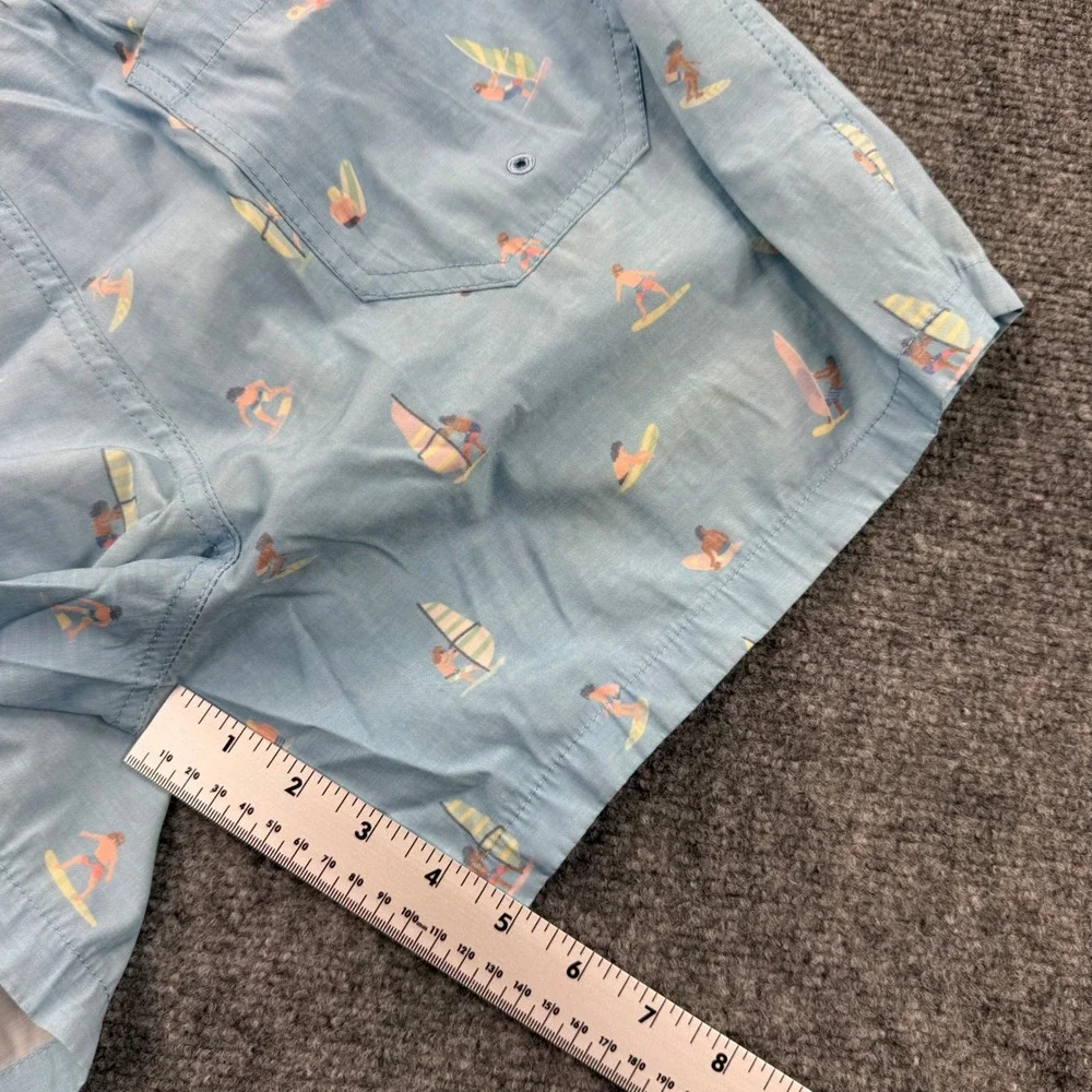 Chubbies Swim Trunks Small Blue Windsurfing Print Mesh‎ Lined Mens